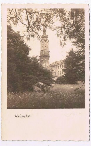 Germany Postcard RPPC Weimar City Tower