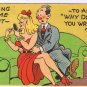 Comic Postcard Hy Moyer Taking Time Out Why Don't You Write 1948