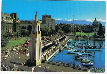 British Columbia BC Postcard Victoria Causeway & Promenade 4x6