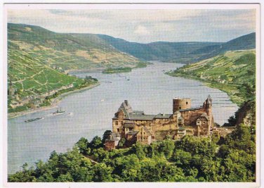 Germany Postcard Rhine River Jugendburg Stahleck Bacharach Castle