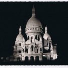 France Postcard RPPC Paris Ses Merveilles Night View Sacre Coeur Montmartre