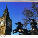 United Kingdom UK Postcard London Boadicea Statue & Big Ben Larger Card