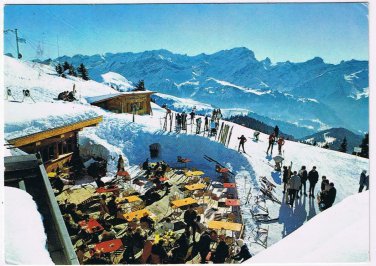 Switzerland Postcard Restaurant Roc d'Orsay Villars Chesi&Atilde;&uml;res