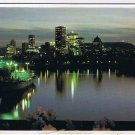 Quebec Postcard Montreal At Night From Harbour