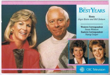Advertising Postcard CBC Television The Best Years Joyce Resin Bill Dobson