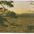Ontario Postcard Boat On Lake Sunset Trees