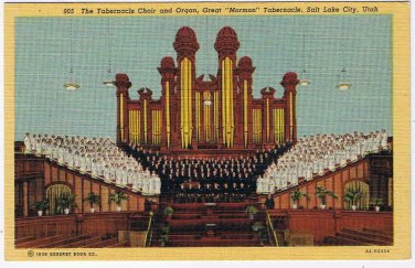 Utah Postcard Salt Lake City Tabernacle Choir & Organ