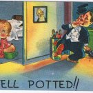 Comic Postcard Well Potted Baby & Drunk
