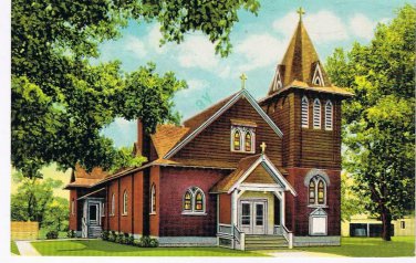 New York Postcard Homer St Margaret's Church