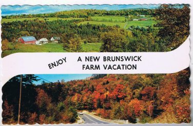 New Brunswick Postcard Farm Vacation Association Two Views