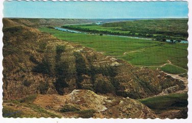 Alberta Postcard Drumheller Valley Badlands Red Deer River