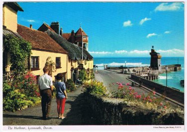 United Kingdom UK Postcard Lynmouth Harbour Devon