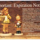 Advertising Postcard Hummel Expiration Notice