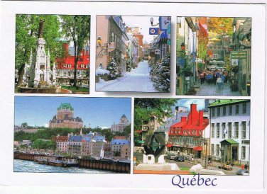 Quebec Postcard Ville de Quebec City Multi View