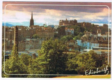 United Kingdom UK Postcard Edinburgh Scotland Castle From Calton Hill