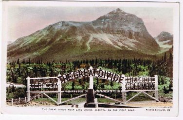 Alberta BC Postcard Great Divide Near Lake Louise On Field Road
