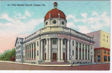 Florida Postcard Tampa First Baptist Church