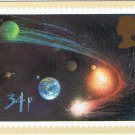 United Kingdom UK Postcard Stamps Halley's Comet 1986 34p