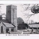 United Kingdom UK Postcard RPPC Buckland In The Moor St Peter's Church Mother