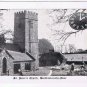 United Kingdom UK Postcard RPPC Buckland In The Moor St Peter's Church Mother