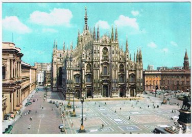 Italy Postcard Milano Duomo Square Dome Place