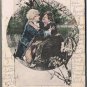 Valentine Postcard Kiss Me Quick Postmarked Godfrey Ont 1907 Broken Circle