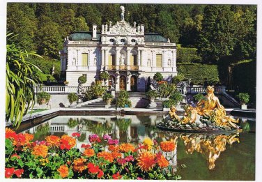 Germany Postcard Konigsschloss Linderhof Royal Castle Oberbayern