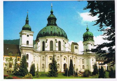 Germany Postcard Benediktiner Abtel Ettal Kaiser Ludwig dem Bayern