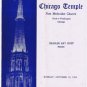 Chicago Temple First Methodist Church Order Of Service 1955 Youth Flyer