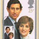 Royalty FDC Postcard Prince Charles & Princess Diana 25p First Day Cover