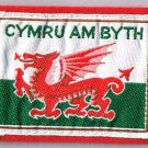 Cymru Am Byth Wales Town Patch Woven Felt Backing