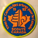 Scouts Canada Patch Trees For Canada 1993 Flourescent Orange
