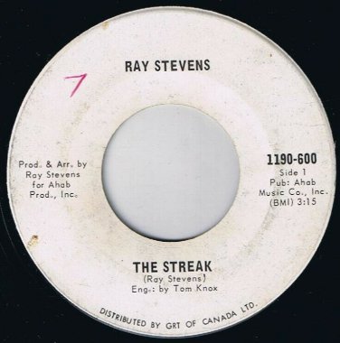 Ray Stevens The Streak 45 rpm You've Got The Music Inside Canadian Pressing