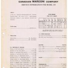 Canadian Marconi Radio Service Instructions Model 110