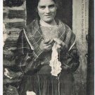 Postcard Coiffes Bretonnes Crocheting Jeune Fille de la Roche Maurice