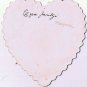 Die Cut Valentine Embossed 1920s Broken Heart Taped Angel With Glasses Poppy