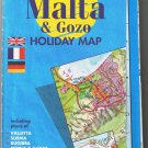 Malta & Gozo Holiday Map Bartholomew 1996