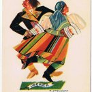Postcard Polish Dance Folk Costumes Oberek by Stryjenska