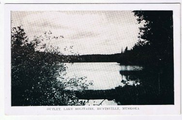 Postcard Outlet Lake Solitaire Near Huntsville Muskoka Ontario