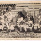 Ontario Postcard Callander The Dionne Quintuplets & Dr Dafoe Tricycles