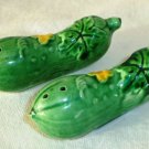 Pickle Salt & Pepper Shakers Cucumbers With Leaf