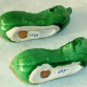 Pickle Salt & Pepper Shakers Cucumbers With Leaf