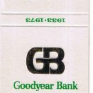 Matchbook Cover Goodyear Bank 40 Years