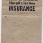 Matchbook Cover Jack W DeMorra Insurance Lancaster Pennsylvania John Hancock