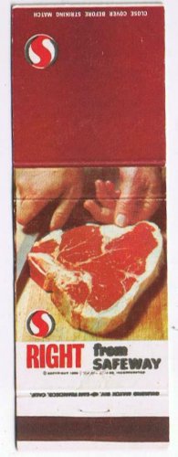 Matchbook Cover Safeway Supermarkets Steak Right