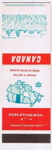 Matchbook Cover Grain Elevators Saskatchewan Canada