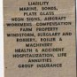 Matchbook Cover Paul W Smith Agency Insurance Columbus Ohio