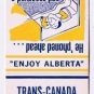 Calgary Alberta Matchbook Cover Trans Canada Motel