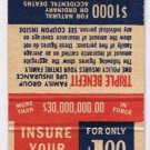 Matchbook Cover Guarantee Reserve Life Insurance Chicago Illinois $1 A Month