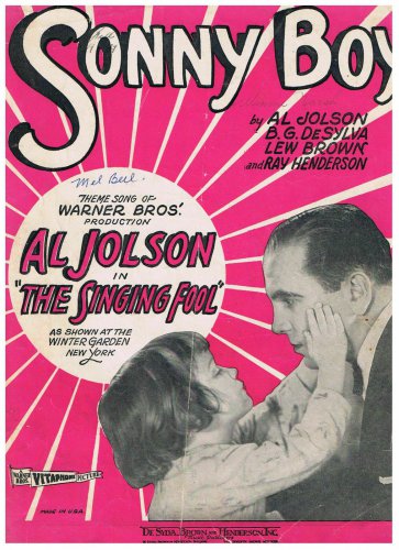 Sonny Boy From Singing Fool Sheet Music Al Jolson Ray Henderson DeSylva Brown